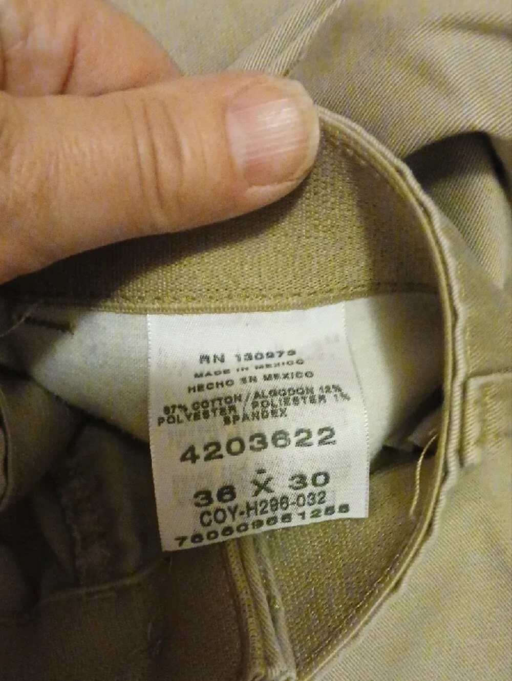 Lee Men’s Khaki Straight Chinos
